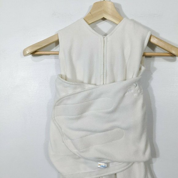 HALO Sleep Sack Swaddle Fleece Baby Sleeping Sack White Size Small 3-6 months - Picture 3 of 4